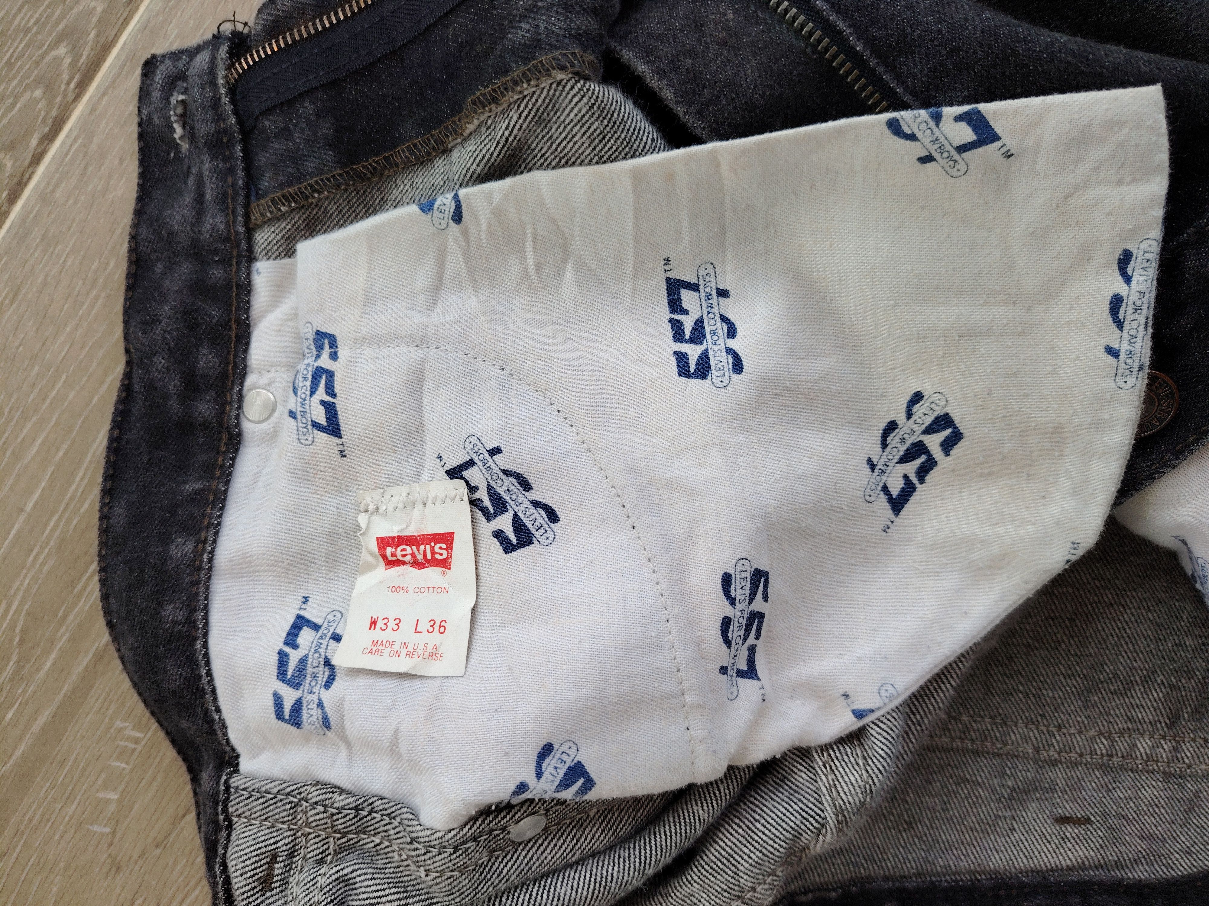 Levi's Vintage 90s Levis 557 Bootcut For Cowboys Black Jeans Size US 33 - 8 Thumbnail