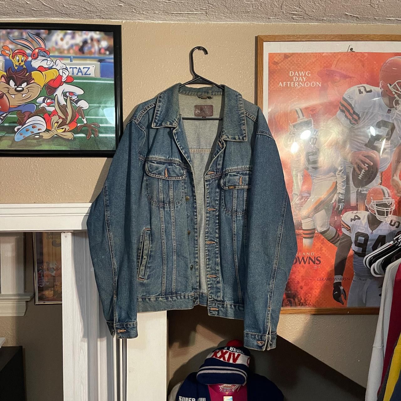 Vintage 90'S Lee denim jacket, size XL, men's unclear blue type Vintage Second Hand