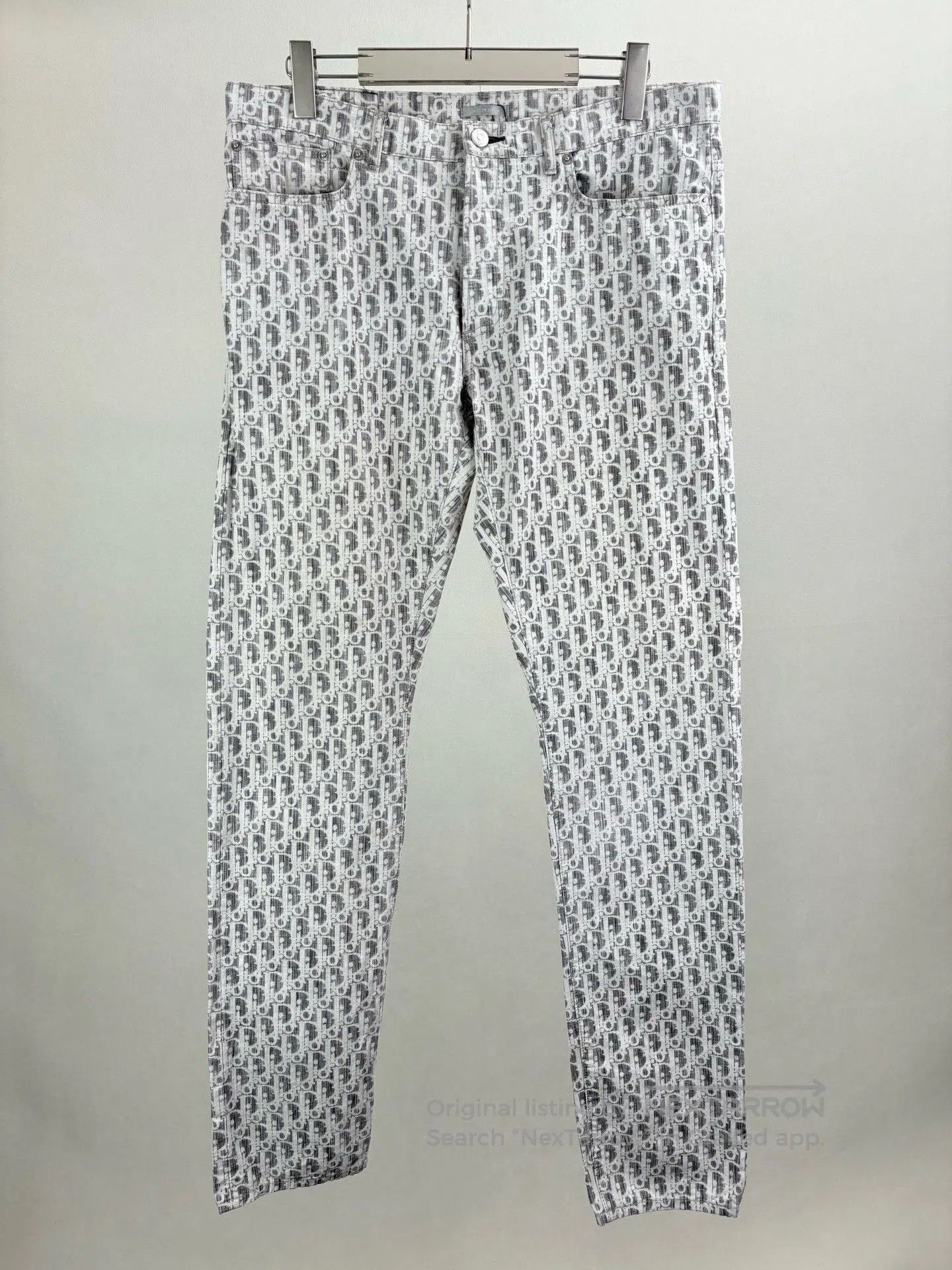 Dior Dior Men's Gray Monogram Denim Shorts. Size US 33 - 1 Thumbnail