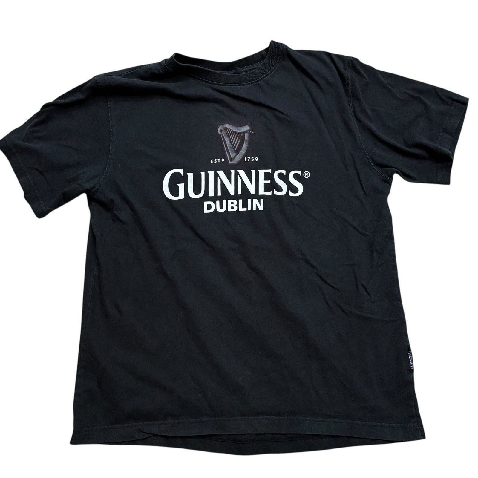 Other Guinness Beer Dublin 1759 Black Tee Harp Logo Cotton Medium Size US M / EU 48-50 / 2 - 2 Thumbnail
