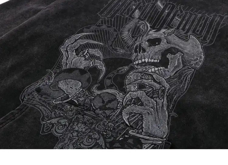 Japanese Brand Devil Skull Skeleton Graphic Hoodie Size US L / EU 52-54 / 3 - 5 Thumbnail