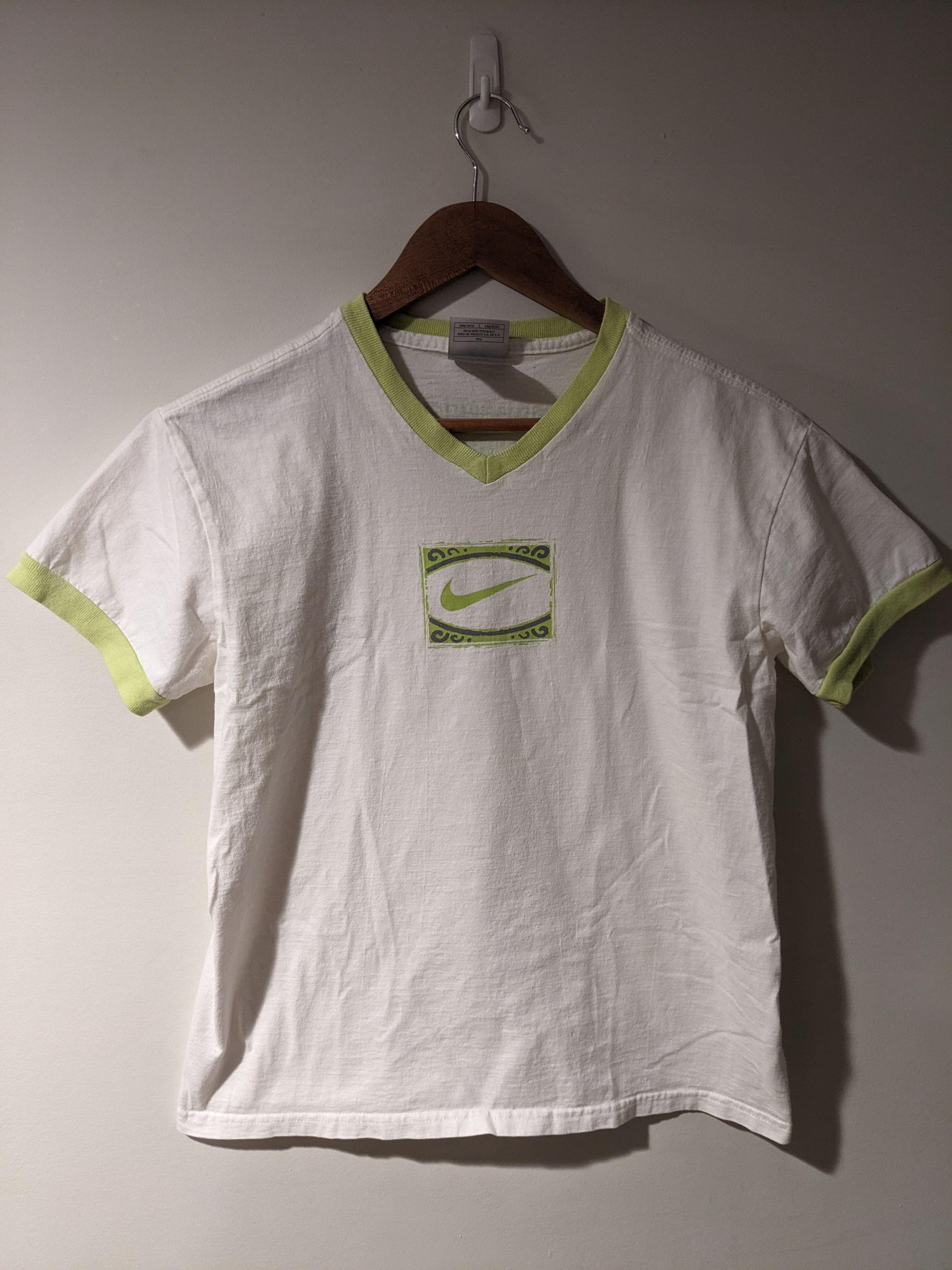 Nike × Vintage Vintage Y2K Nike Center Swoosh Womans Medium T-Shirt Size M / US 6-8 / IT 42-44 - 1 Thumbnail
