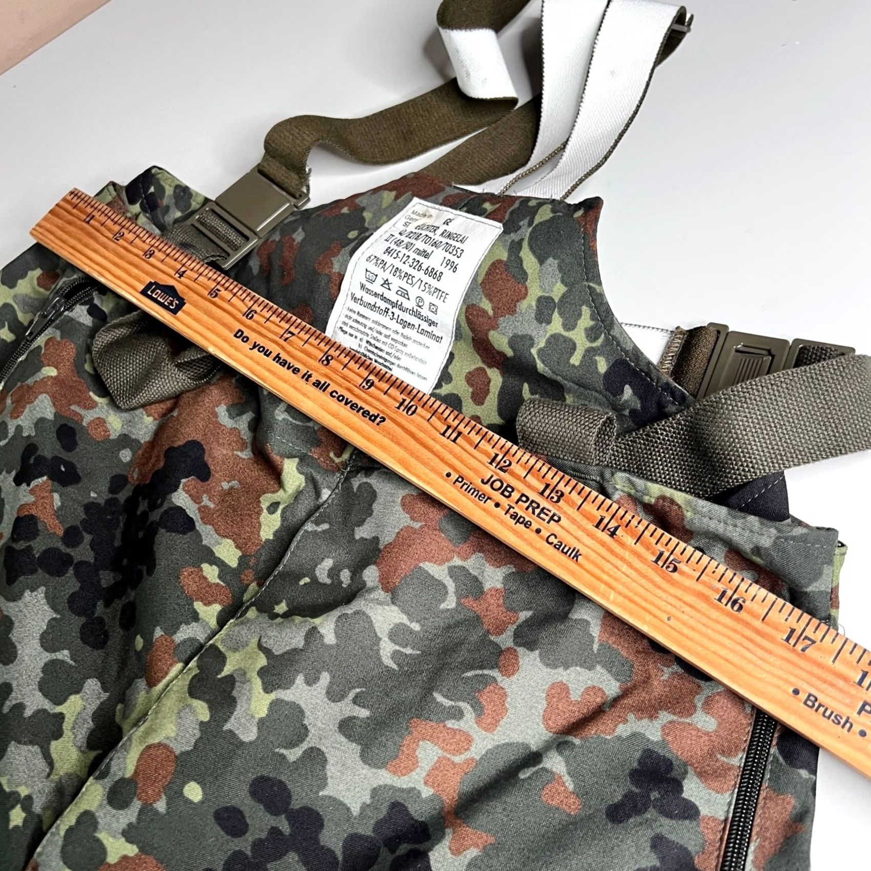 Rains Vintage German Army Gore-Tex Rain Bibs Pants - Flecktarn Camo 1996 Size US 36 / EU 52 - 5 Thumbnail