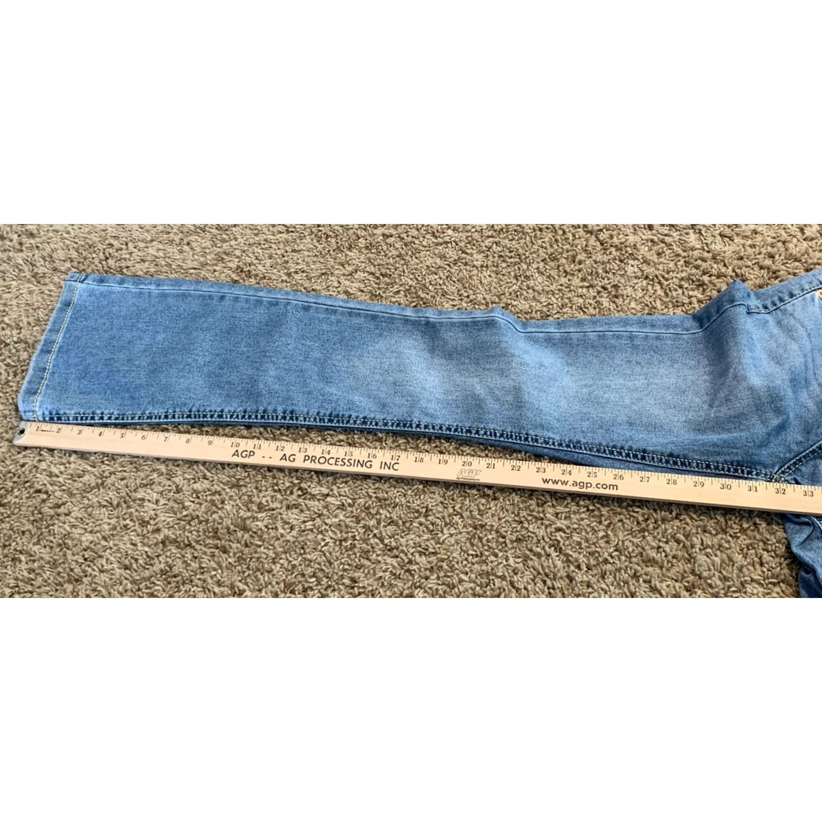 Vintage No Boundaries Jeans Bootcut Woman Juniors 00 Mid Rise 25x32 Light Blue Denim Stretch Flap Pocket Size 24" / US 00 / IT 34 - 4 Thumbnail