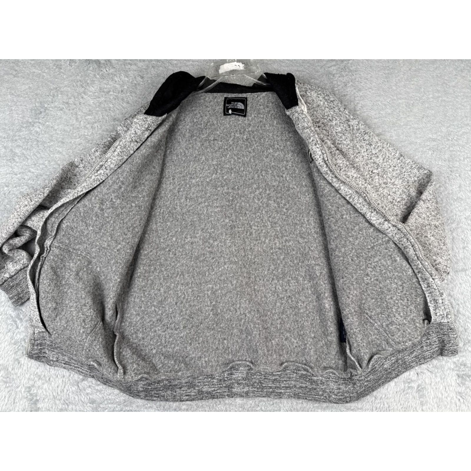 The North Face The North Face Jacket Men Gray Full Zip Hoodie Knit Shell Polyester Fleece Read Size US S / EU 44-46 / 1 - 2 Thumbnail
