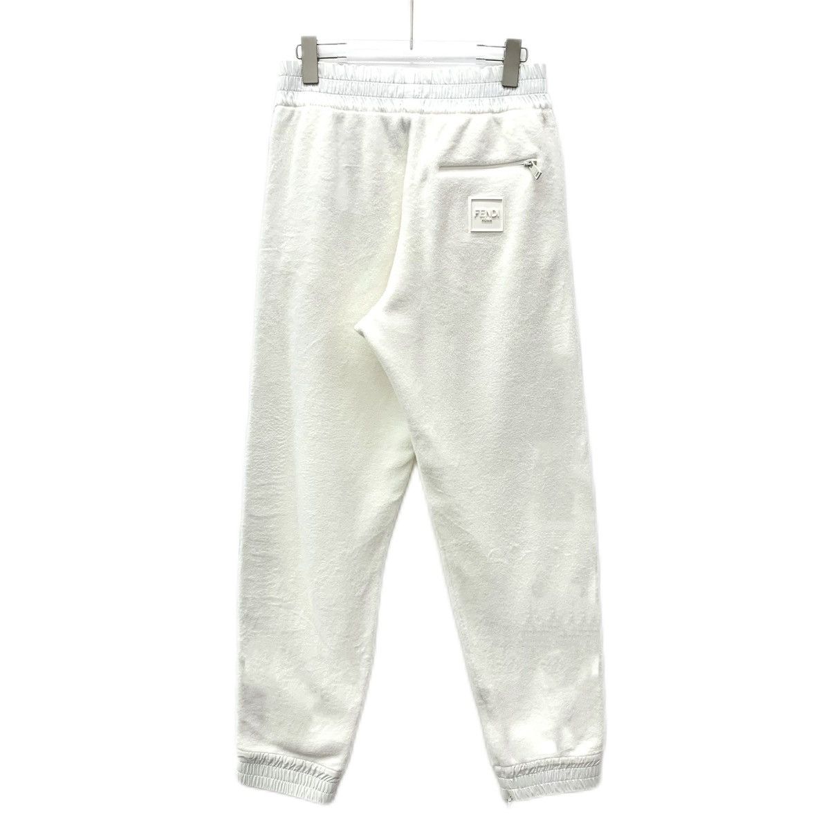 Fendi Fendi White Side Logo Cuffed Casual Sports Pants K26WX Size 27" / US 4 / IT 40 - 2 Thumbnail