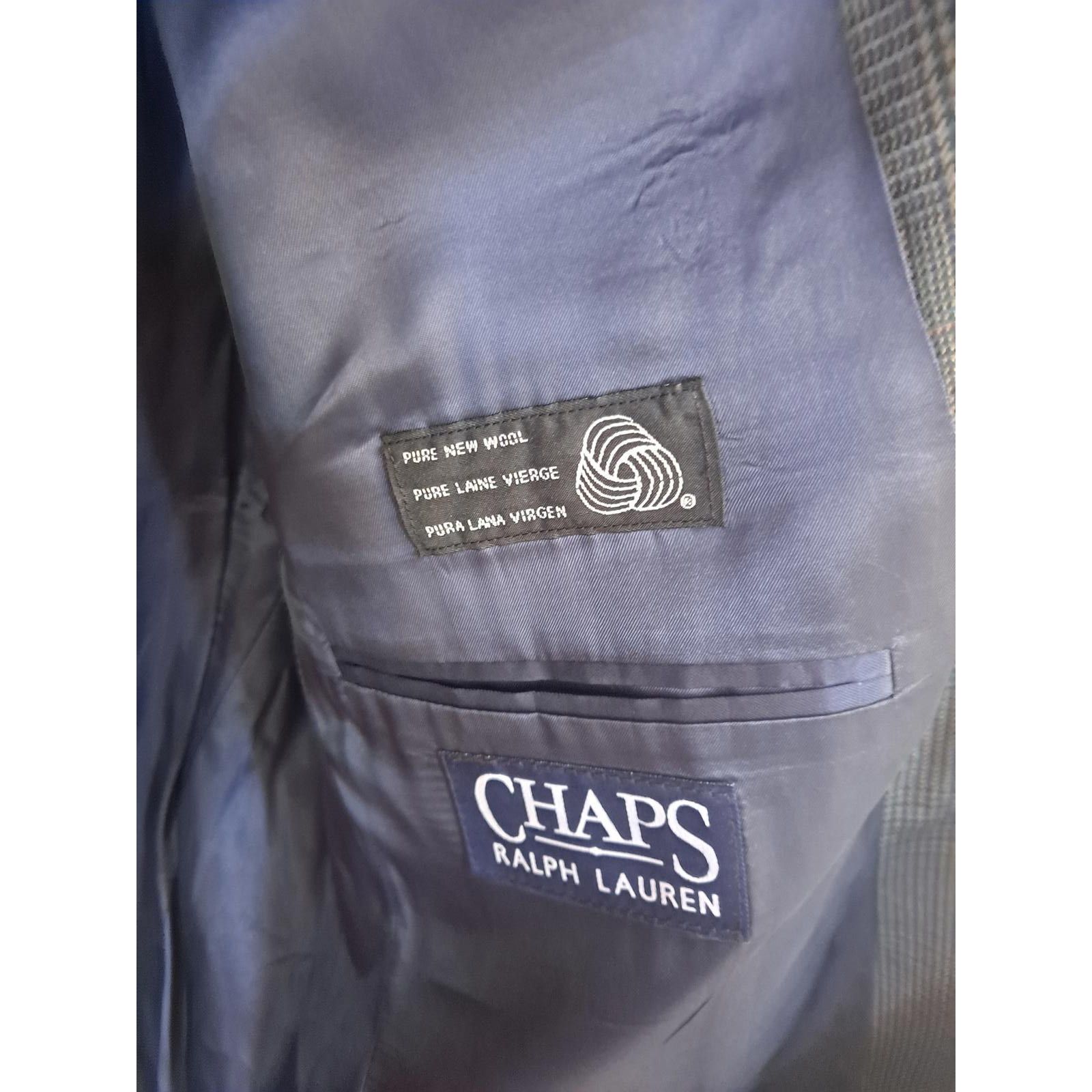 Chaps Chaps Tan Tweed 3 Button Blazer 100% Wool Size 46R Size 46R - 4 Thumbnail