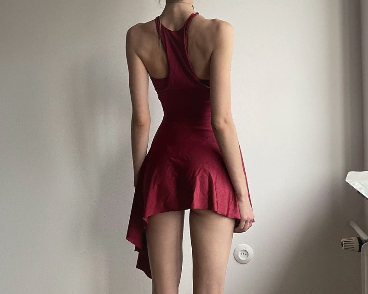 Other Red asymmetrical mini dress coquette ellegant dancing Size XS / US 0-2 / IT 36-38 - 8 Thumbnail