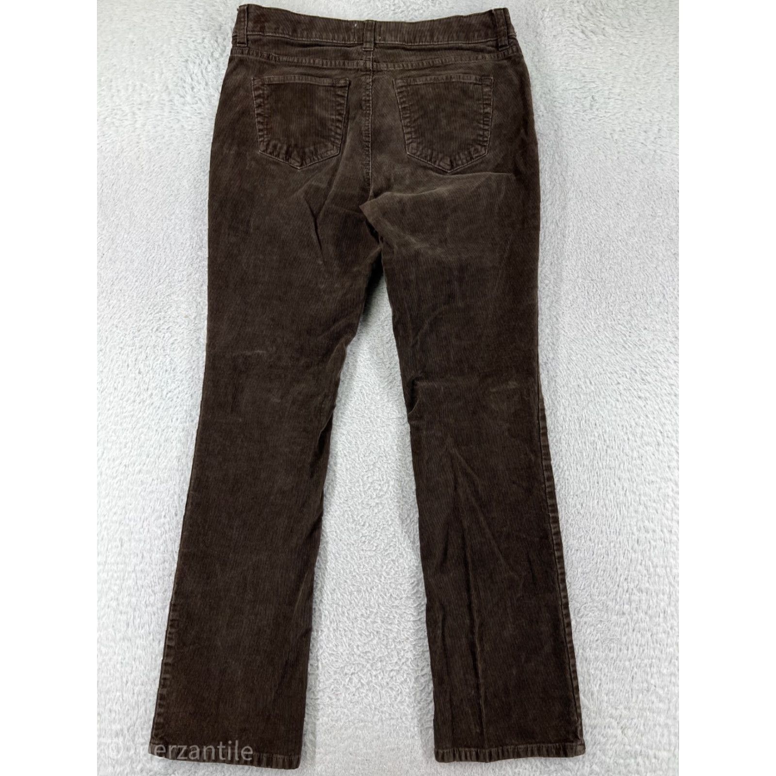 Vintage St. John's Bay Pants Women 31 Brown Corduroy Straight Leg Cotton Pockets Zip Fly Inseam 30" Womens Size 24" / US 00 / IT 34 - 2 Thumbnail