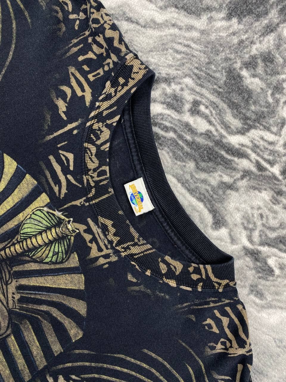 Vintage Vintage 2005 Egypt Skeleton All Over Print Gothic T-Shirt Size US XXL / EU 58 / 5 - 3 Thumbnail