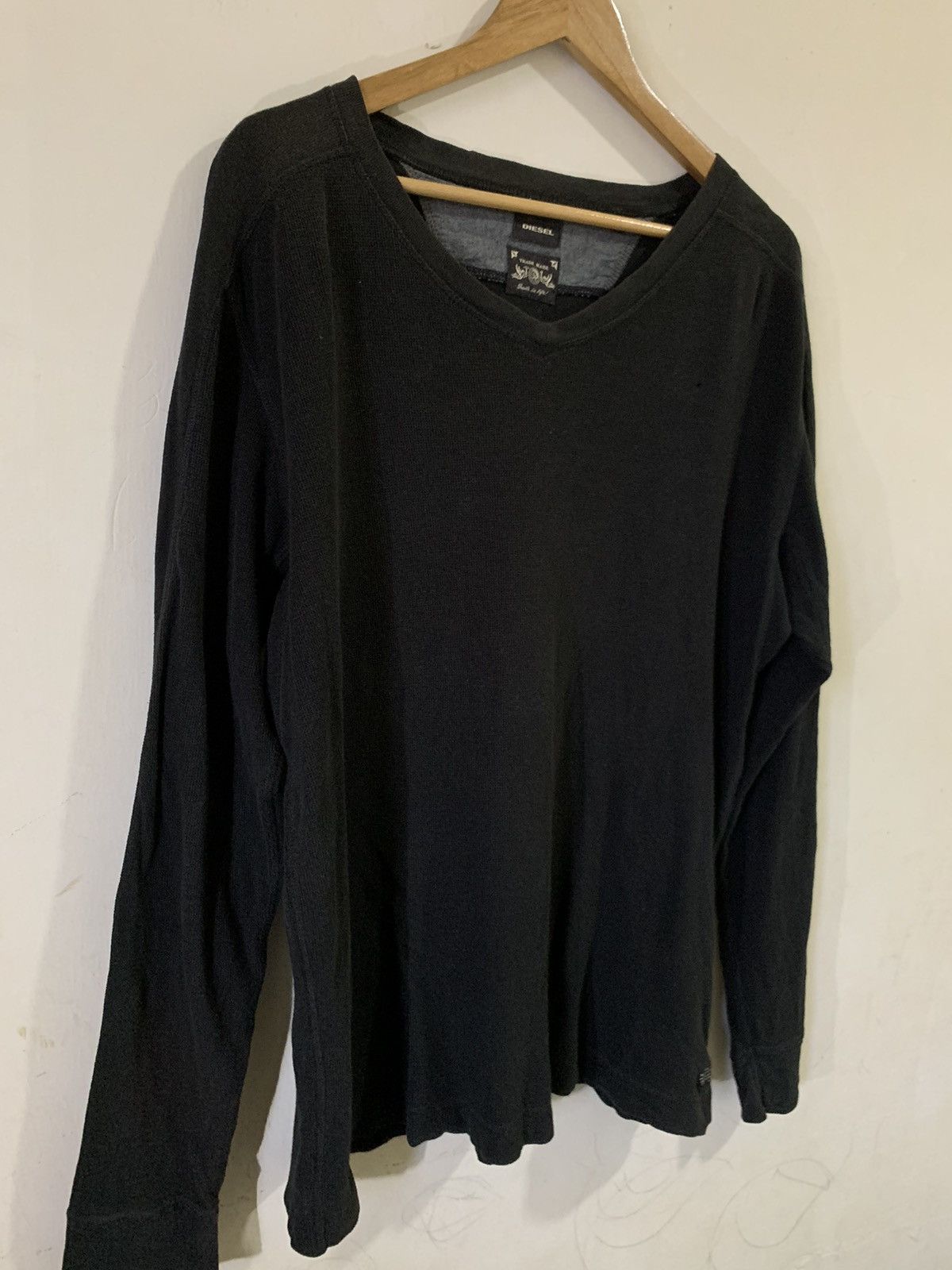 Diesel Y2K Diesel Waffle Kijiy Long Sleeve V-Neck Shirt Size US XXL / EU 58 / 5 - 3 Thumbnail