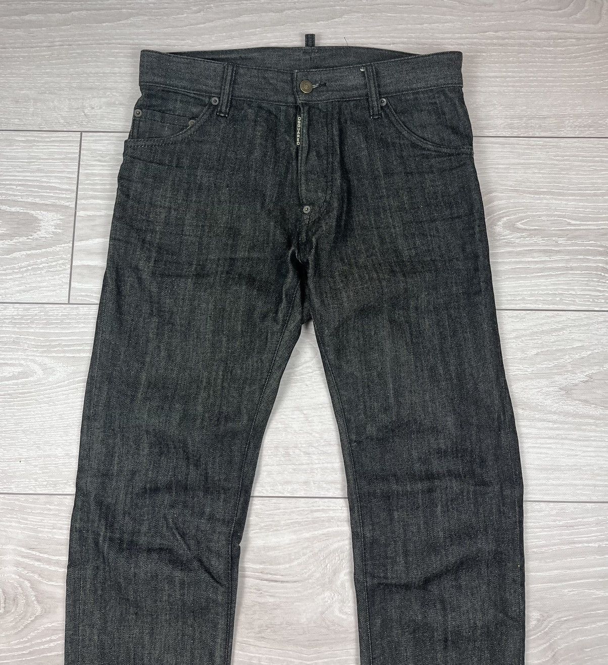 Dsquared2 Dsquared2 Vintage Black Cotton Slim Biker Denim Pants Size US 30 / EU 46 - 4 Thumbnail