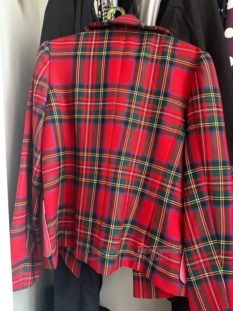 Comme des Garcons Comme Des Garcons Red Plaid Wool Jacket Size S Size S / US 4 / IT 40 - 5 Thumbnail