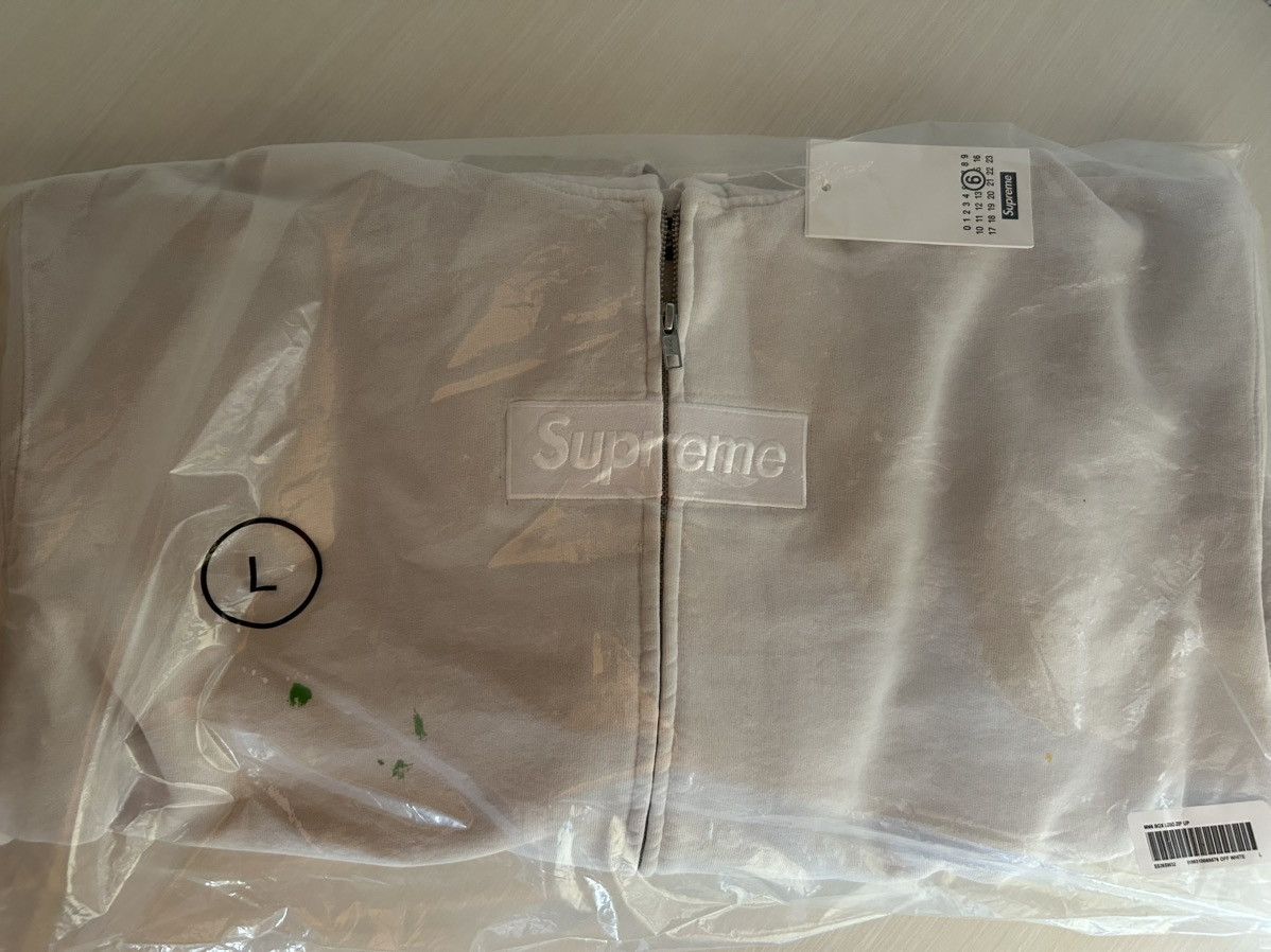 Maison Margiela × Supreme Supreme x Maison Margiela box logo zip up white hoodie Size US L / EU 52-54 / 3 - 1 Thumbnail