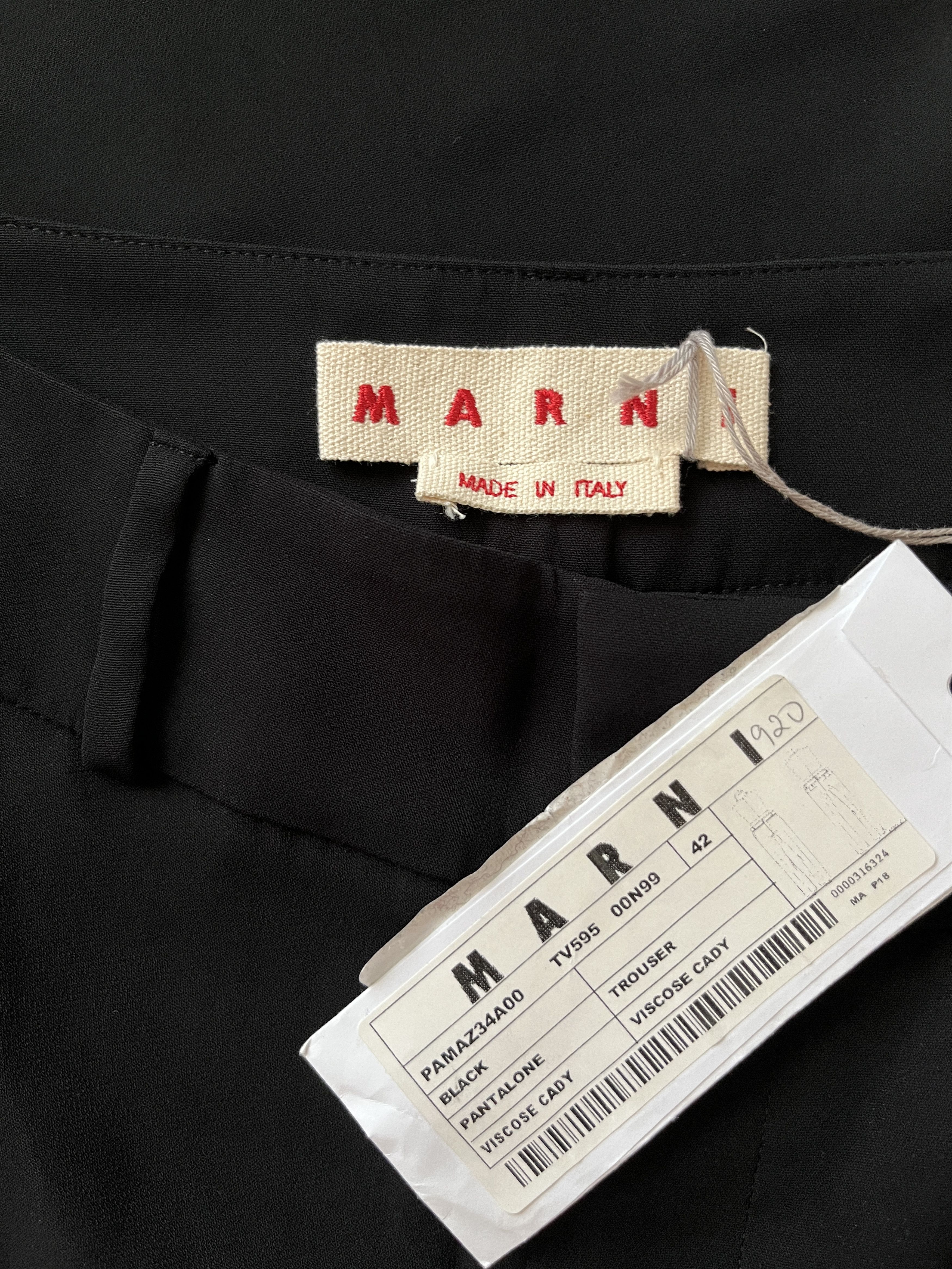 Marni ⚡️QUICK SALE⚡️Marni Black Viscose Pants Trousers Size 28" / US 6 / IT 42 - 3 Thumbnail
