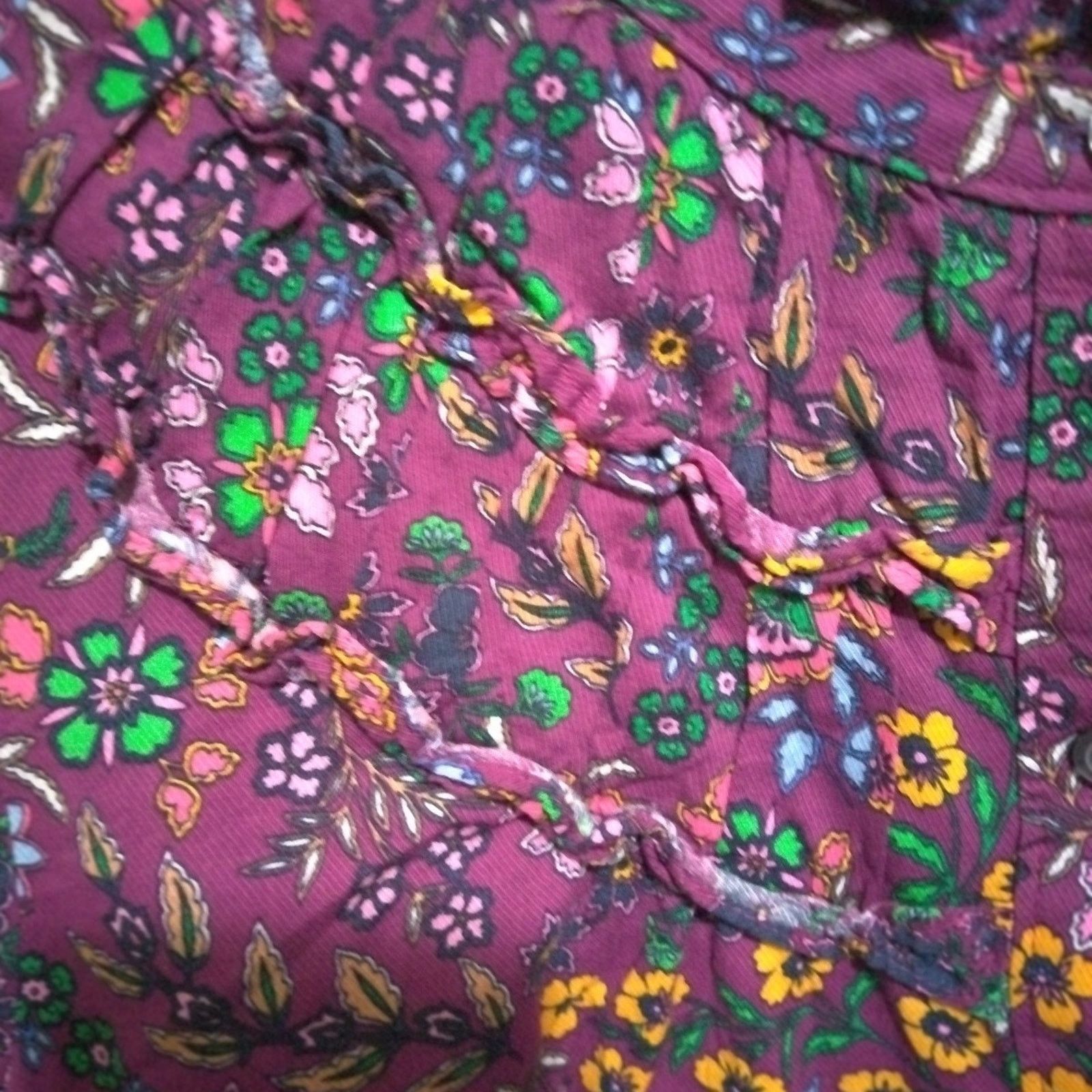Other Talbots Petite MP Floral Long Sleeve Top Purple Colorful Size ONE SIZE - 2 Thumbnail