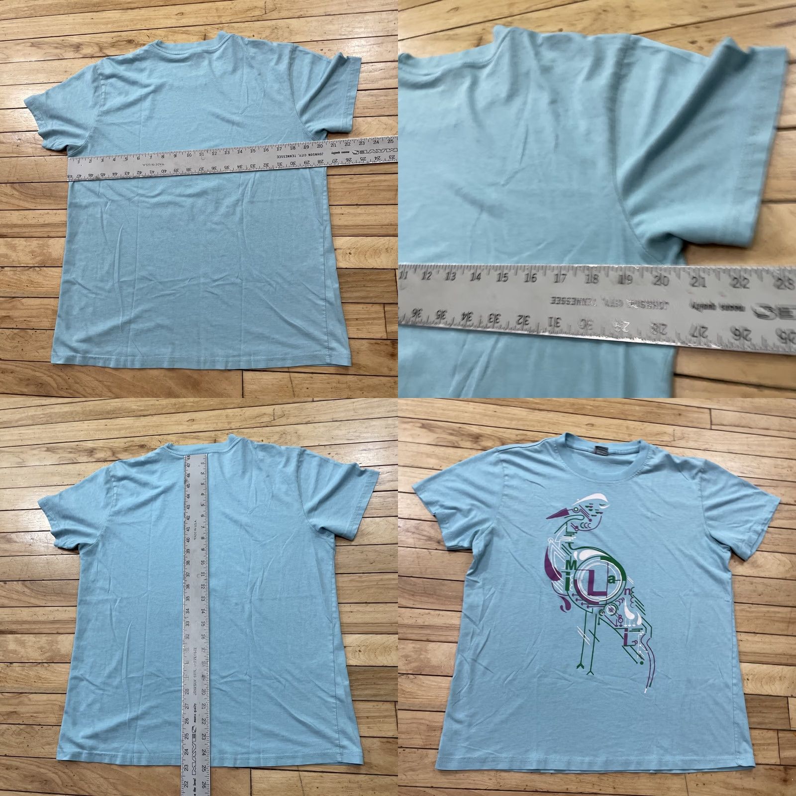 Vintage VINTAGE Milani Bird Abstract Art Light Blue Graphic Tee S Shirt Men XS Size US S / EU 44-46 / 1 - 8 Thumbnail