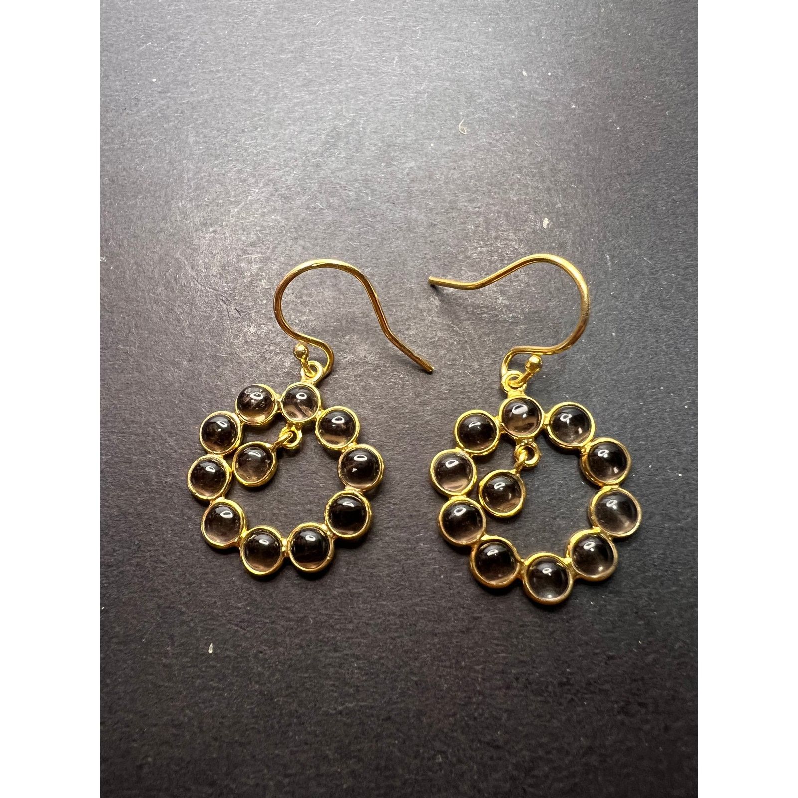 Other Smoky quartz drop earrings in gold over sterling silver Size ONE SIZE - 4 Thumbnail