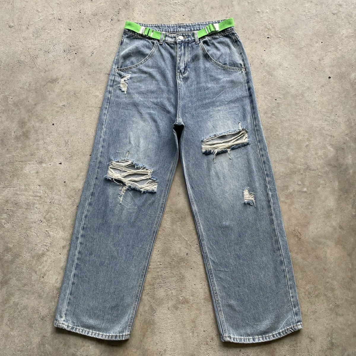Japanese Brand W33💥 Vintage Japanese Baggy Jeans Ripped Faded Denim Pants Size US 33 - 1 Thumbnail