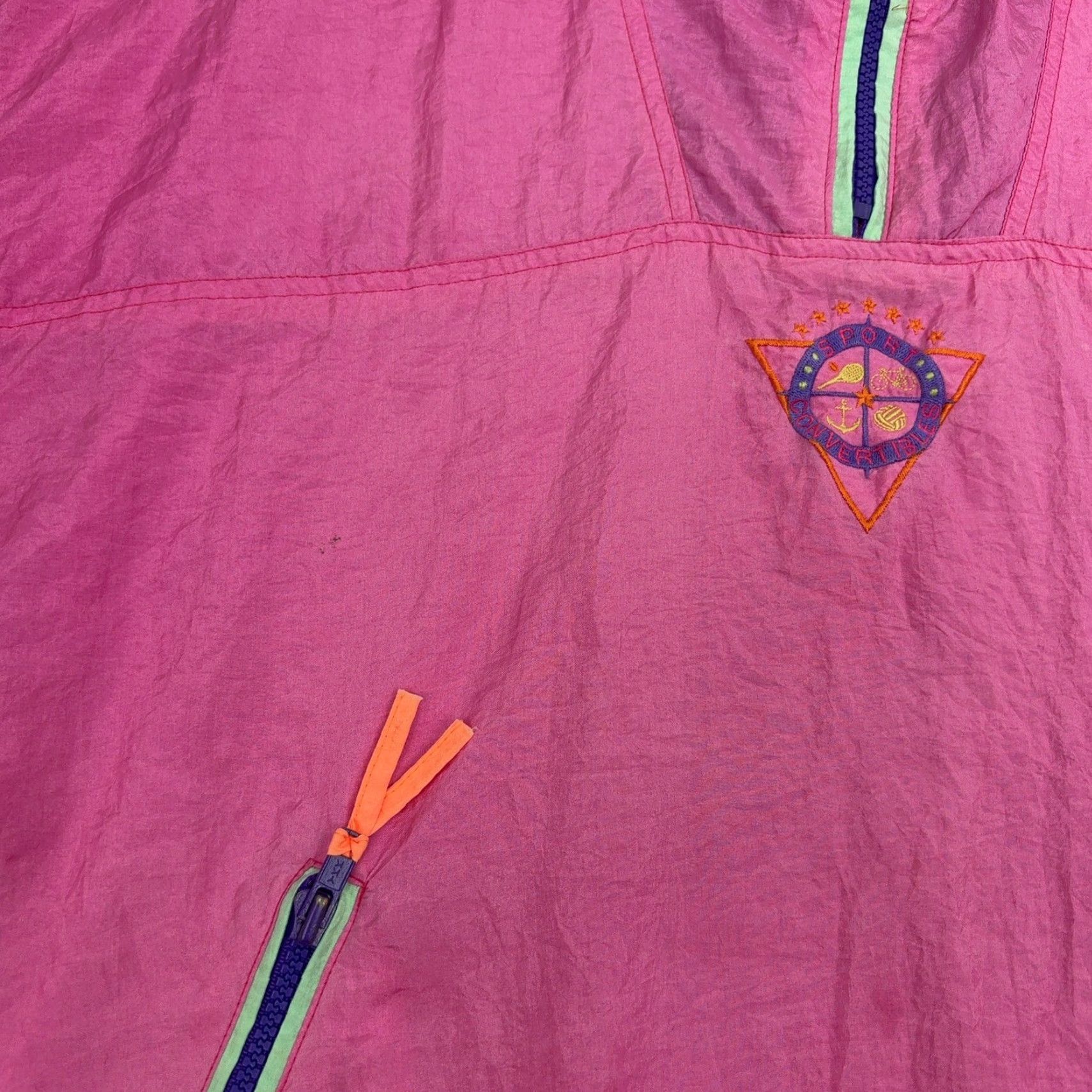 Wilson VINTAGE Wilson Windbreaker Mens M Pink Purple Quarter Zip Hooded Pullover Sport Size US M / EU 48-50 / 2 - 3 Thumbnail