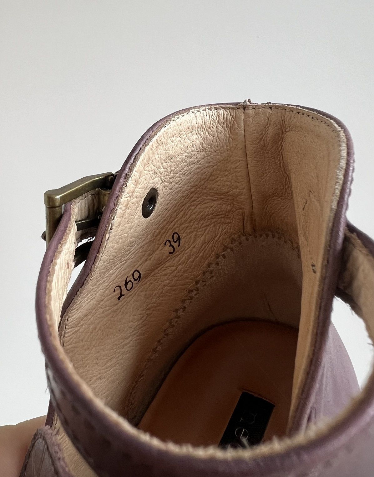 Vintage Vintage Neosens Leather Violet Heel Shoes Size US 9 / IT 39 - 11 Thumbnail