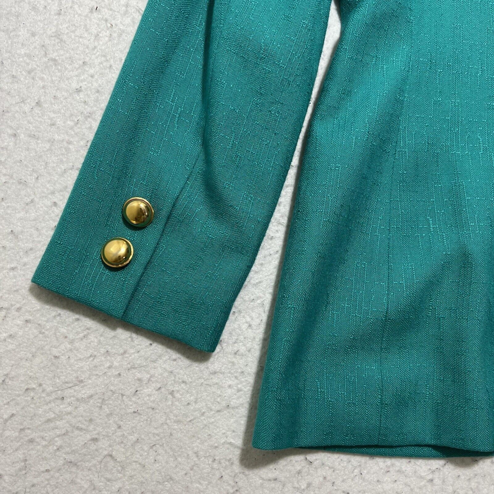 Other Kasper For A.S.L. 8 Teal Green Blue Blazer Jacket Career Size M / US 6-8 / IT 42-44 - 5 Thumbnail