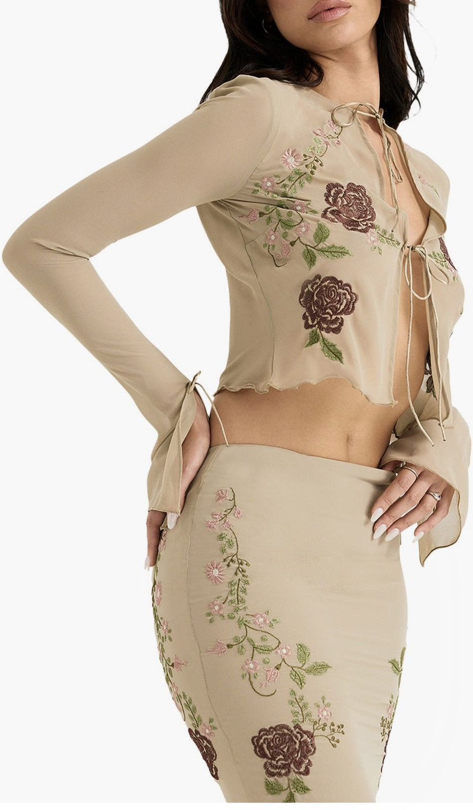 House of CB House of CB ASRA Artichoke Floral Tie Front Top size M Size M / US 6-8 / IT 42-44 - 2 Thumbnail