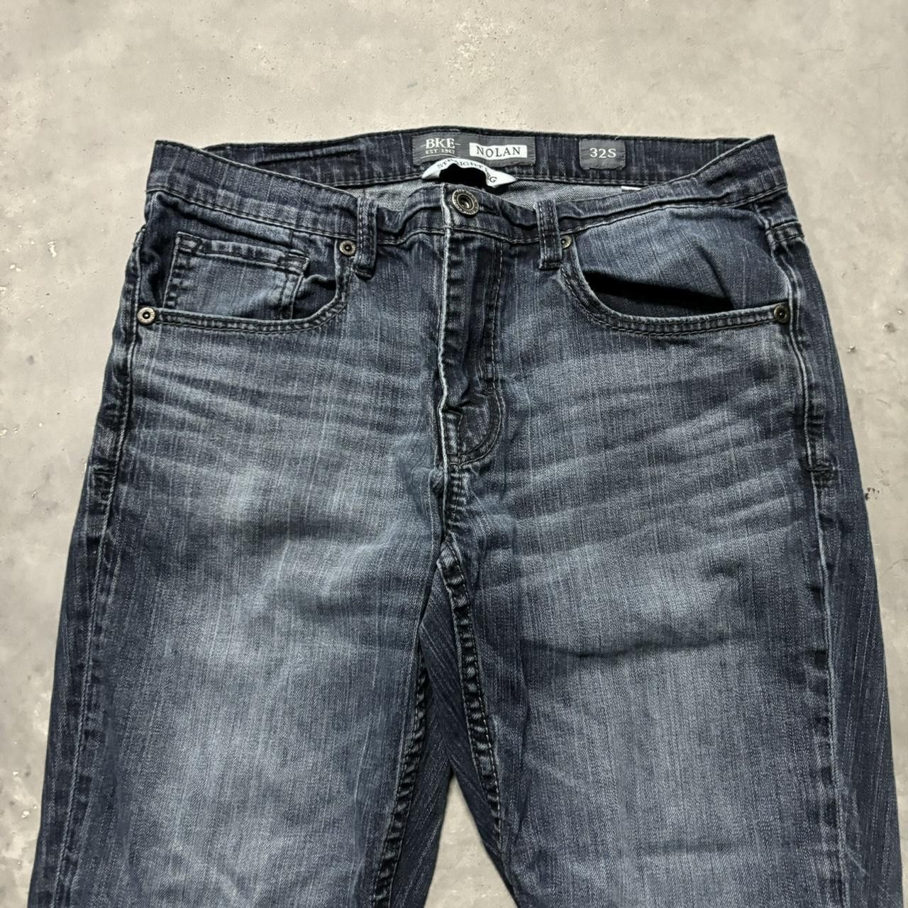 Japanese Brand × Vintage Crazy Vintage Y2K/2000s Grunge Faded Dark Wash Mall Goth Denim Jeans! Size US 32 / EU 48 - 5 Thumbnail