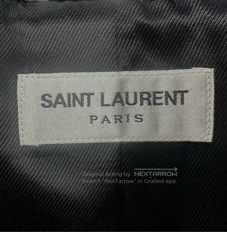 Saint Laurent Paris Saint Laurent Paris Black Back Logo Printed Baseball Jacke Size US L / EU 52-54 / 3 - 4 Thumbnail