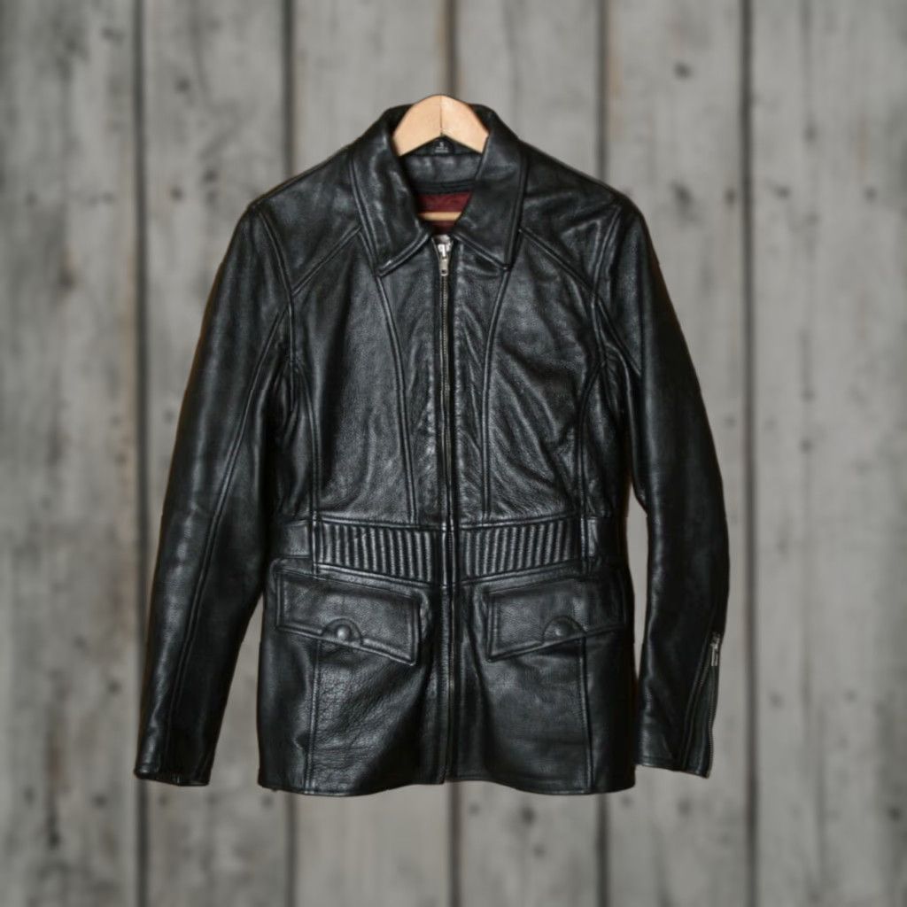 Vintage VINTAGE Open Road Wilsons Leather Motorcycle Jacket Women Sz S Black Zip-Out Thinsulate Liner (Motorcycle Jacket) Womens Size S / US 4 / IT 40 - 1 Thumbnail