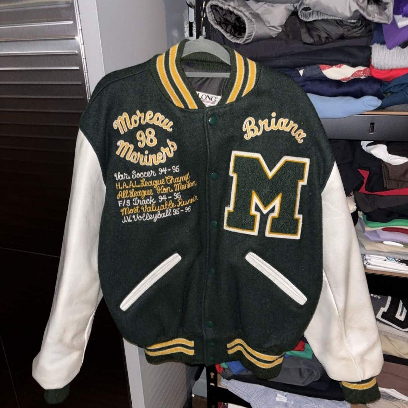 Vintage Vintage 90s Varsity Letterman Jacket Size US M / EU 48-50 / 2 - 1 Thumbnail