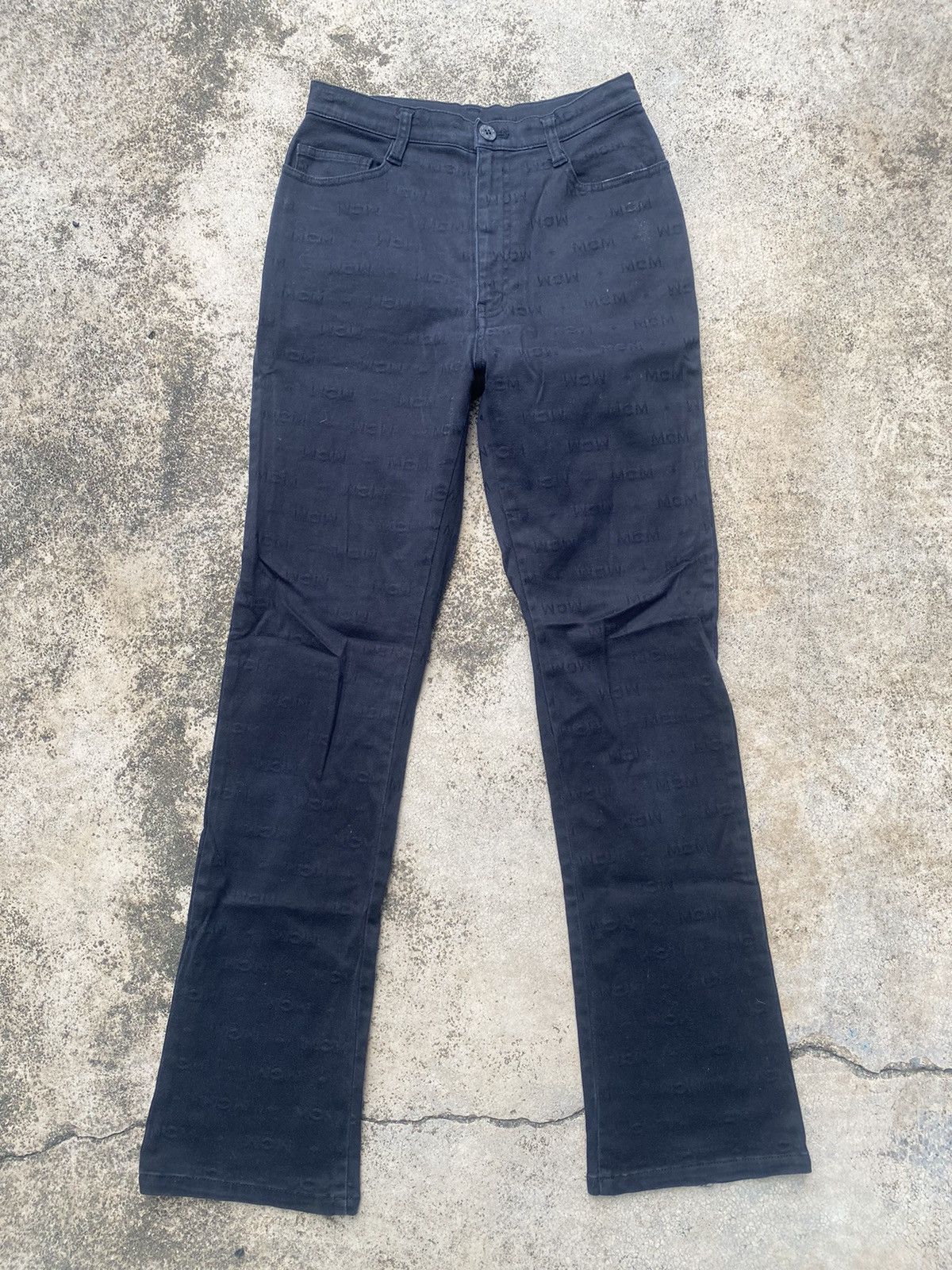 Designer × If Six Was Nine × MCM MCM Monogram Flare Stretchable Casual Pants Size US 26 / EU 42 - 2 Thumbnail