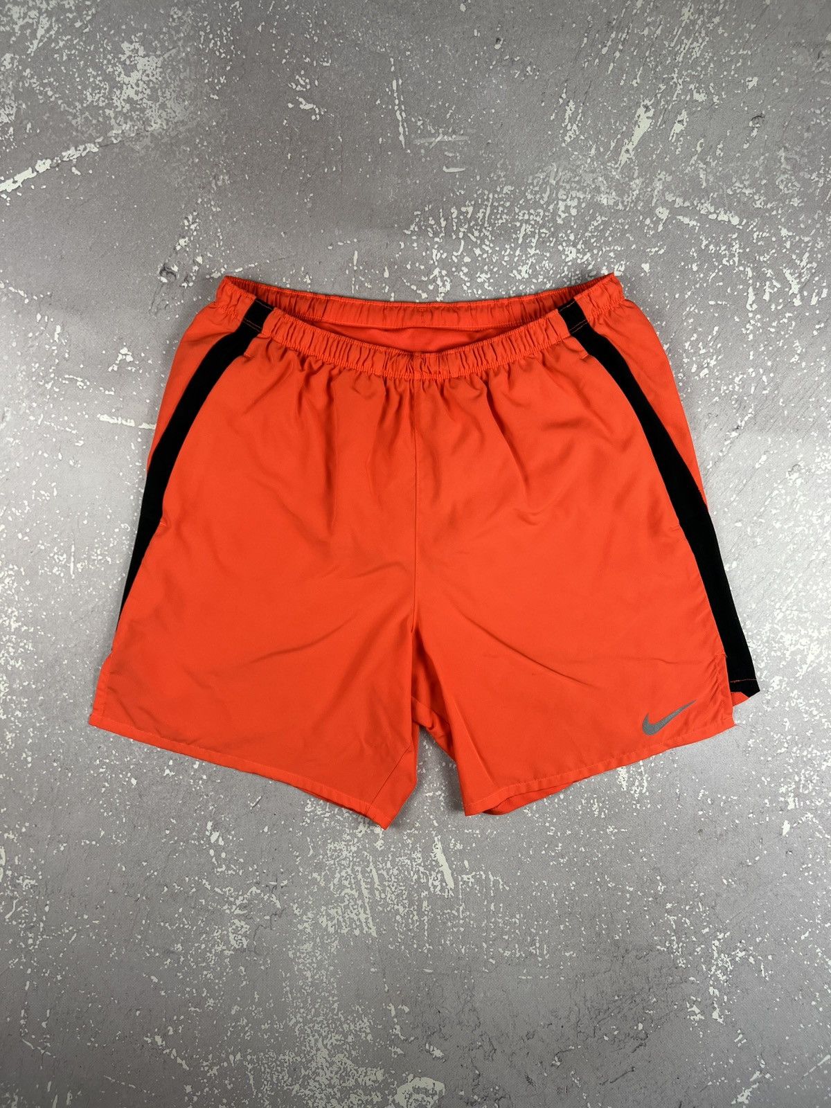 Nike Nike Dri Fit Running Swoosh Shorts Mens M Acid Orange Size US 32 / EU 48 - 1 Thumbnail
