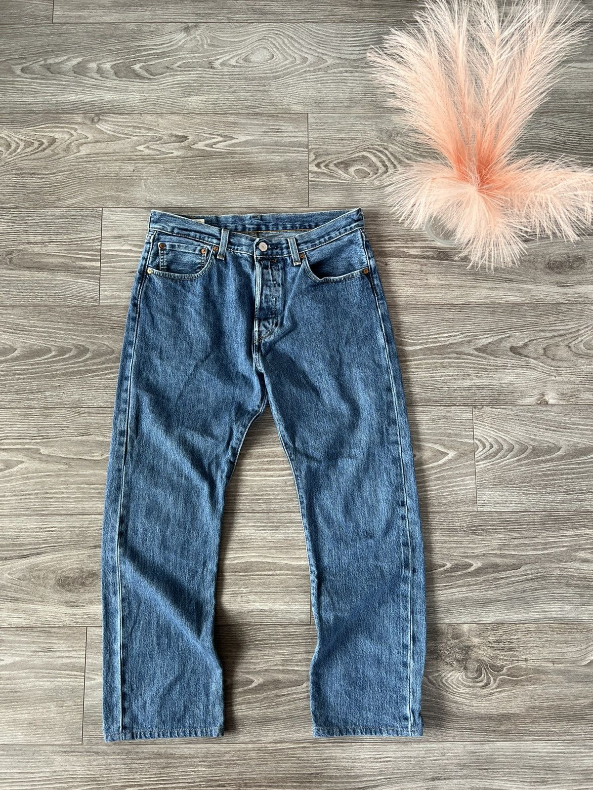 Levi's ‼️LEVIS PREMIUM Quality 501 Salvage DENIM Classic Jeans‼️ Size US 32 / EU 48 - 5 Thumbnail