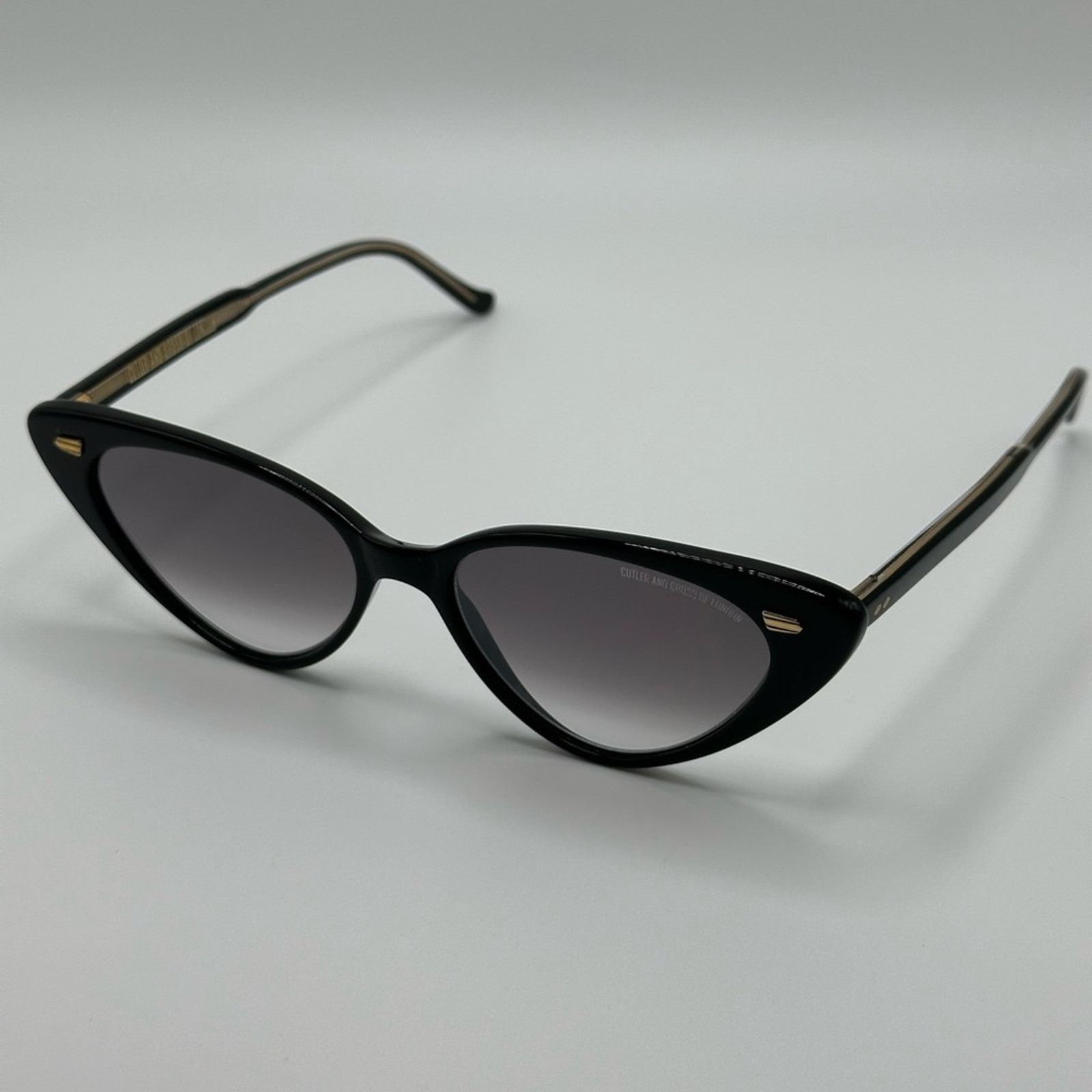 Cutler and Gross BRAND NEW CUTLER AND GROSS CG1330S 004 Black Cat Eye Women Size ONE SIZE - 2 Thumbnail