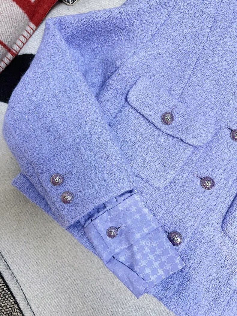 Chanel Chanel Purple Tweed Jacket with Pockets Size M / US 6-8 / IT 42-44 - 5 Thumbnail
