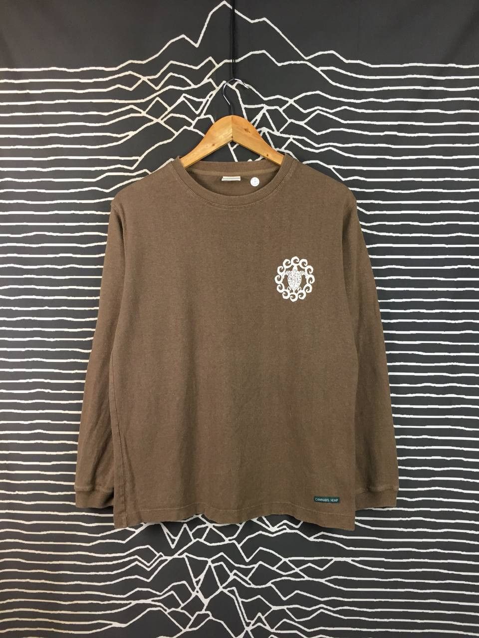 Vintage Vtg Never Ending Circle Hemp Cotton Long Sleeve Tee Size US M / EU 48-50 / 2 - 2 Thumbnail