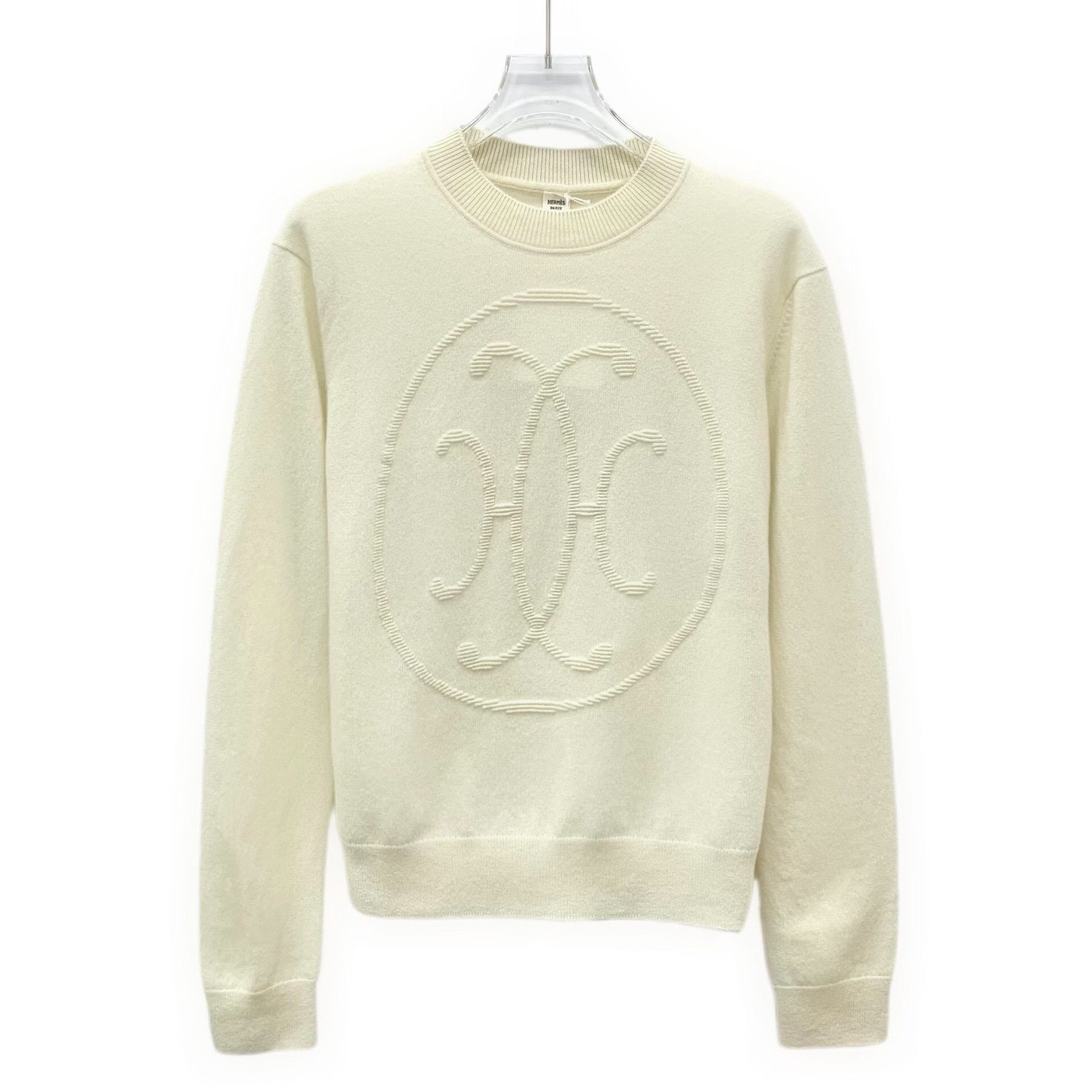 Hermes Hermes Beige Sweater M Women Size M / US 6-8 / IT 42-44 - 1 Thumbnail
