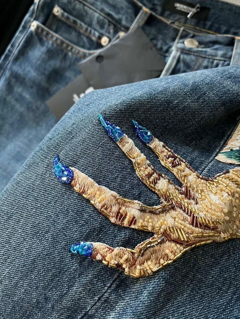 Undercover Classic Embroidered Denim Pants by Undercover Size US 30 / EU 46 - 4 Thumbnail