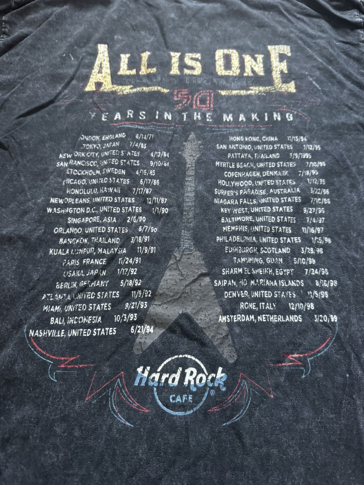 Hard Rock Cafe Limited Edition Hard Rock Cafe - 50th World Tour Miami Size US M / EU 48-50 / 2 - 4 Thumbnail