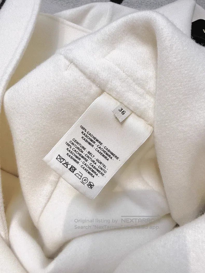 Hermes Hermes Cream White Cashmere Silver Buckle Double Breasted Size XS / US 0-2 / IT 36-38 - 6 Thumbnail