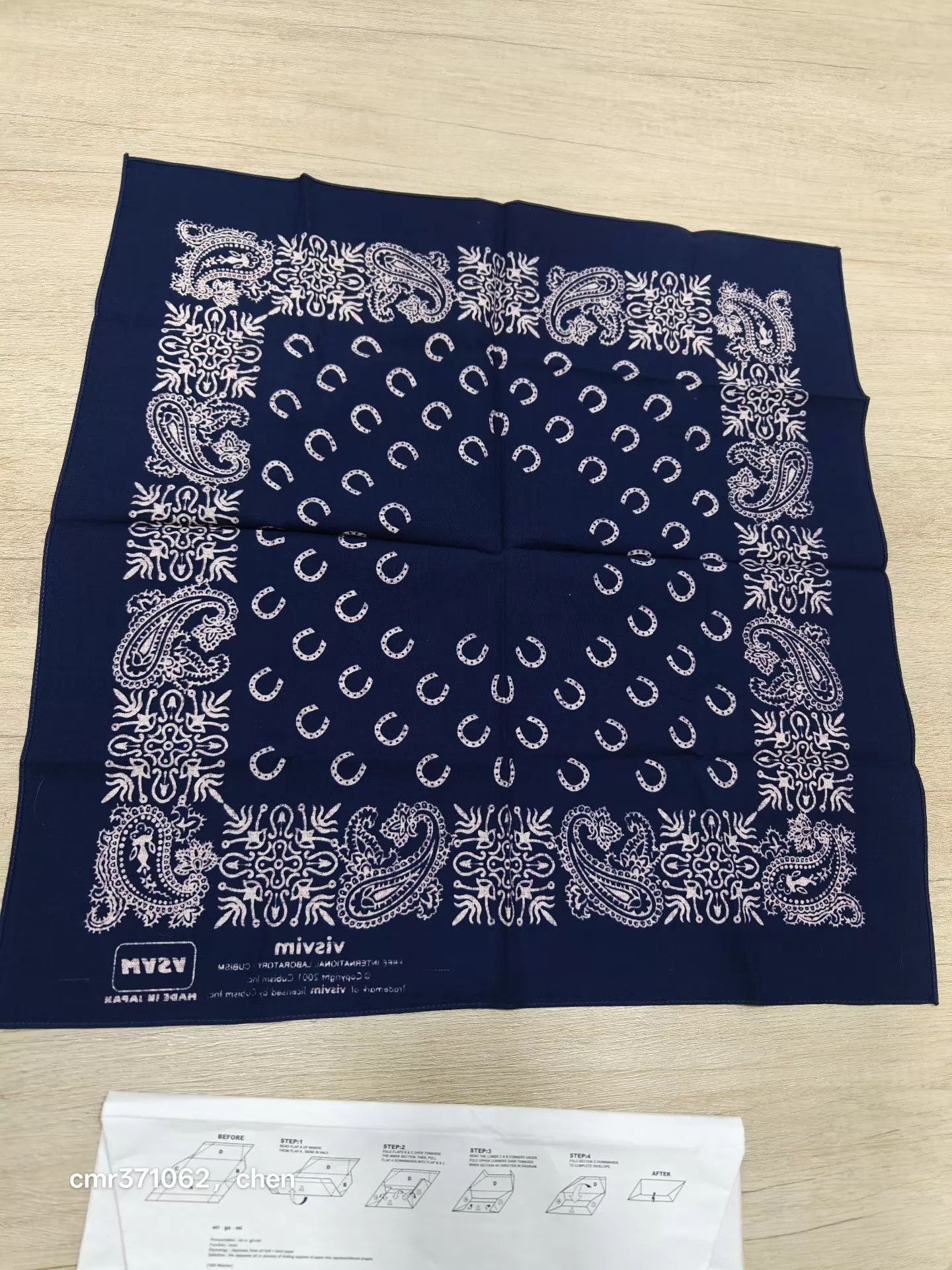 Visvim VISVIM RODEO BANDANA_NV Navy 55x55cm Bandana Size ONE SIZE - 6 Thumbnail