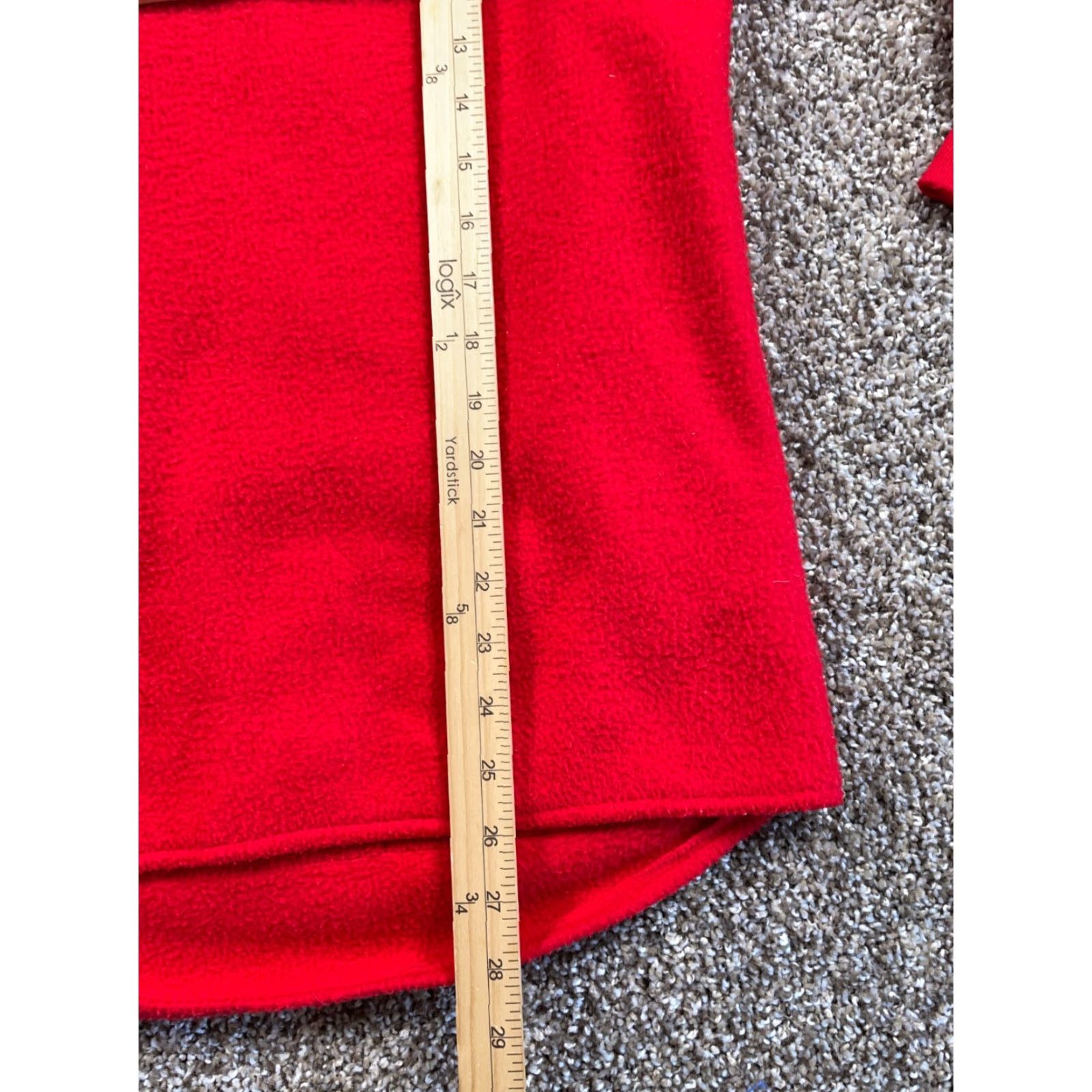 Vintage VTG Look 1/4 Zip Fleece Pullover Jacket Adult Medium Red Pockets 90s Retro Hipster Casual Mens Shirt Size US M / EU 48-50 / 2 - 7 Thumbnail