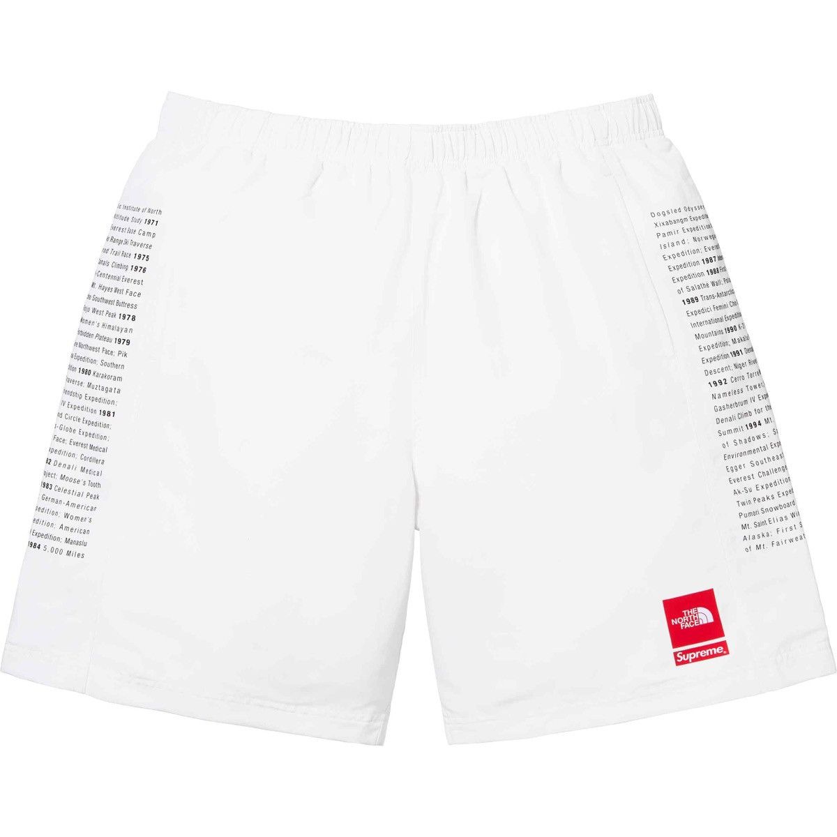 image of Supreme The North Face Nylon Short in White, Men's (Size 36)