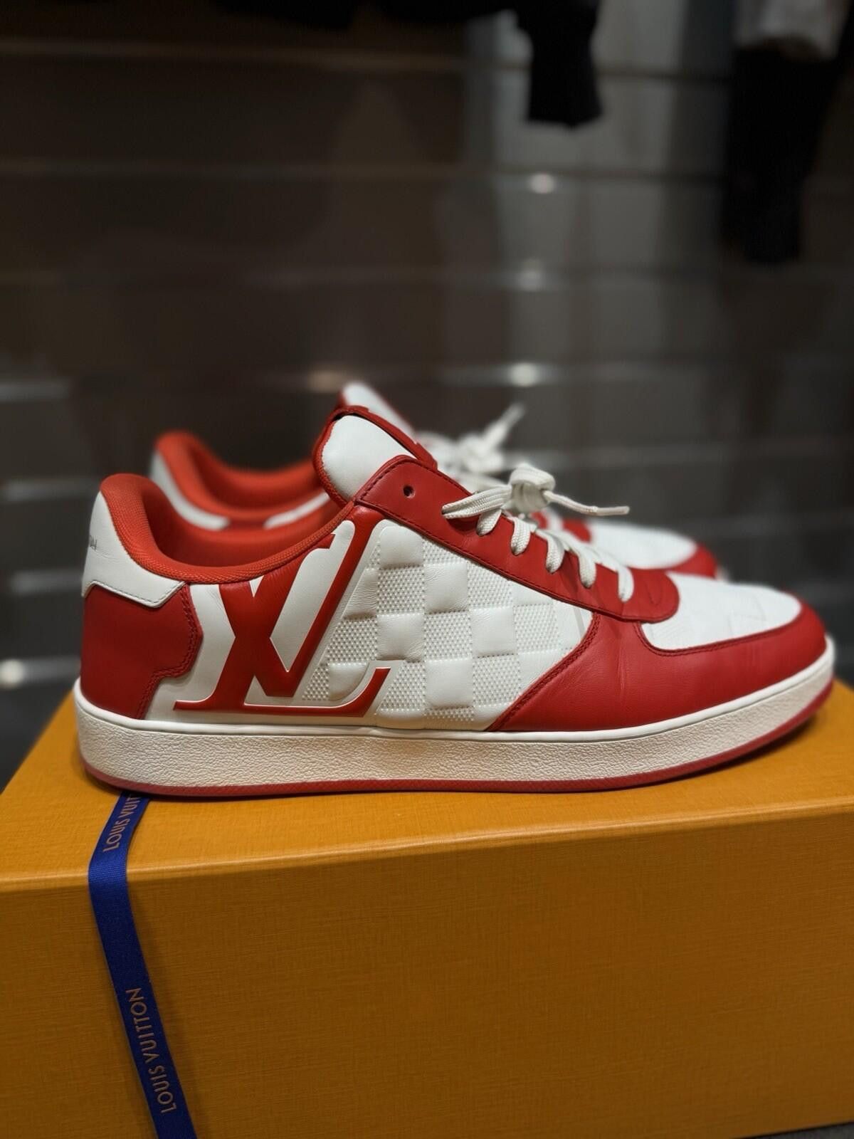 Louis Vuitton Louis Vuitton Rivoli Red Low Top Sneakers Size 10LV/11US Size US 11 / EU 44 - 2 Thumbnail