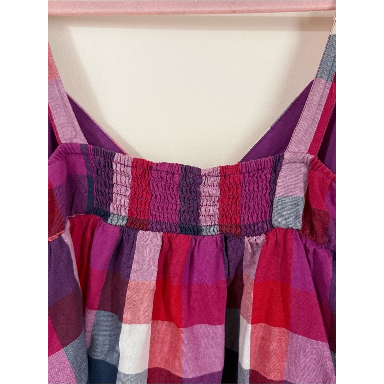 Forever 21 Forever 21 Pink Plaid 100% Cotton Baby Doll Top Sz S Boho Size S / US 4 / IT 40 - 5 Thumbnail