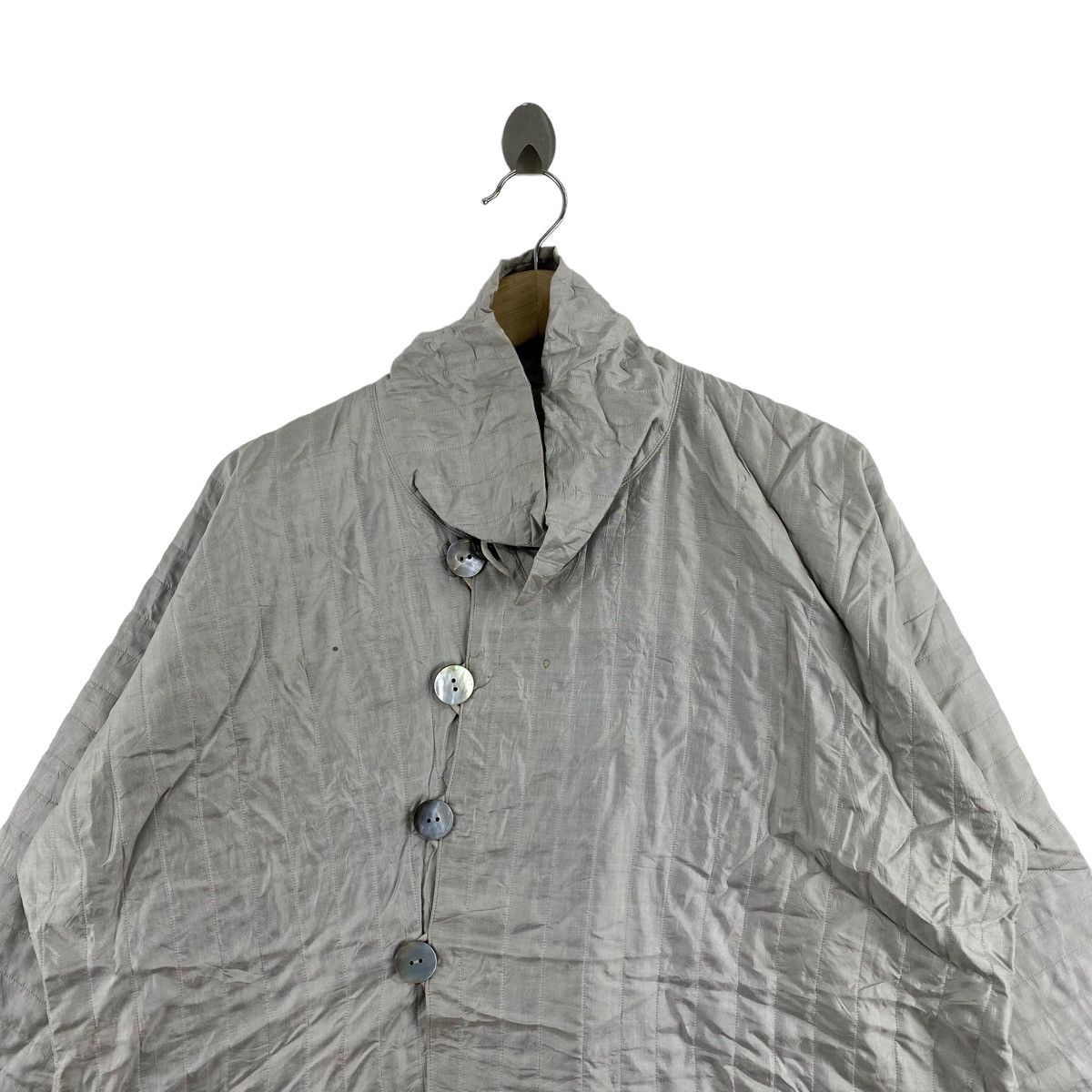 Japanese Brand JURGEN LEHL Japanese Brand Silver Quilted Coat Jacket Size US M / EU 48-50 / 2 - 2 Thumbnail