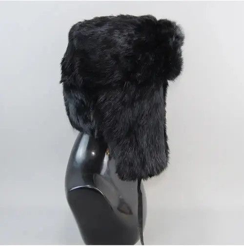 Other Warm Natural Rabbit Fur Bomber Hat Size ONE SIZE - 2 Thumbnail
