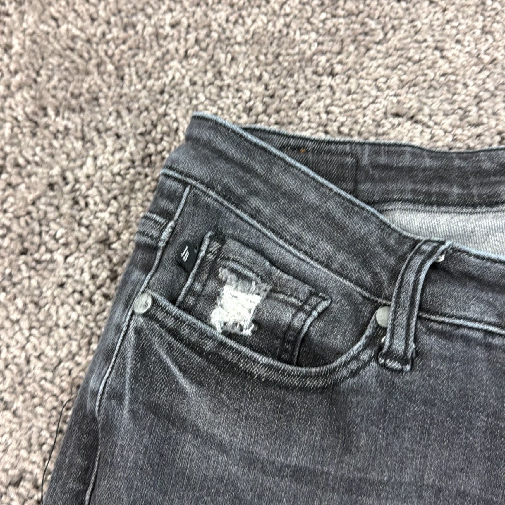 Vintage Judy Blue Jeans Womens 9 Black Skinny High Rise Distressed Stretch Denim 27x26 Jeans Womens Black Skinny High Rise Distressed Stretch 27x26 Size 30" / US 8 / IT 44 - 3 Thumbnail