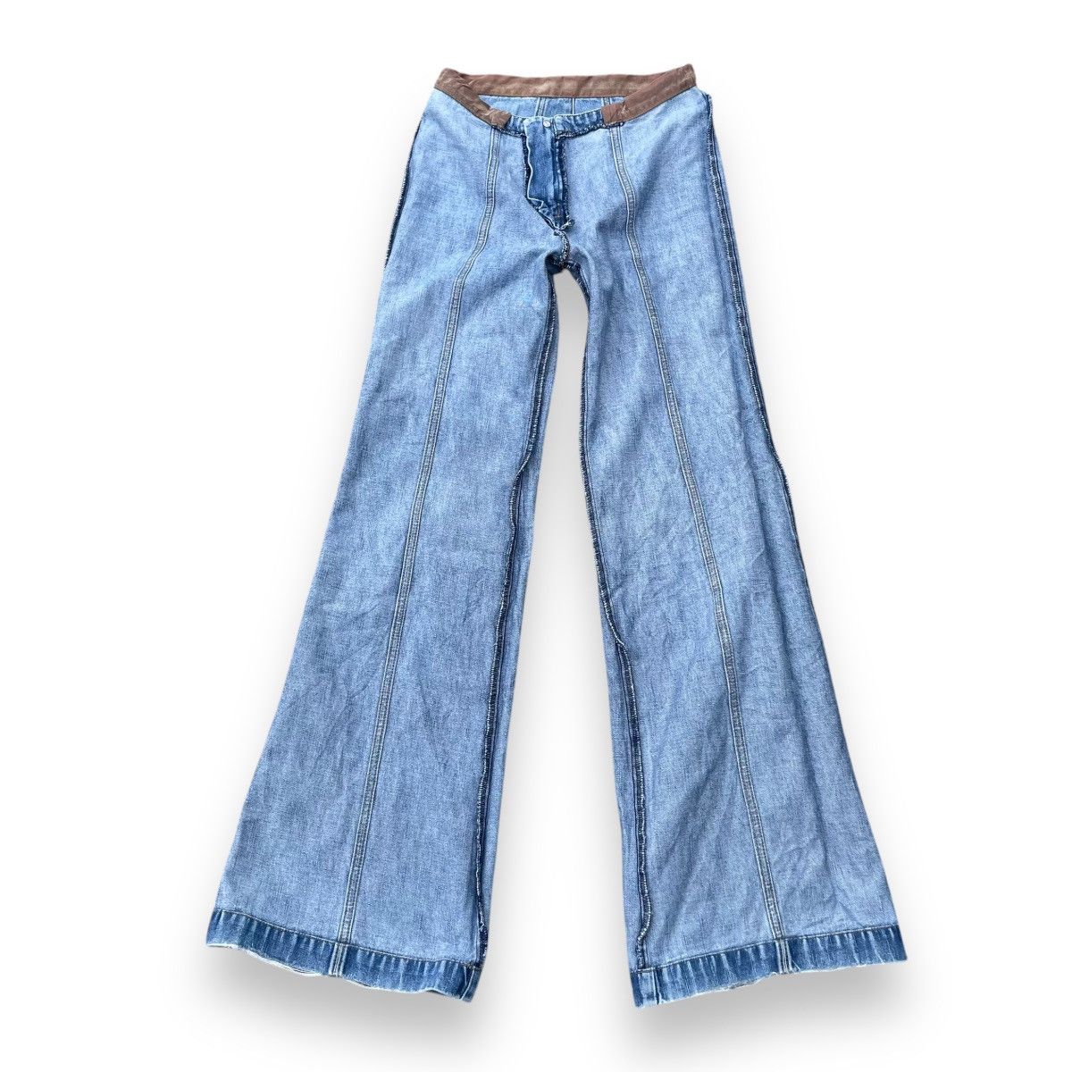 If Six Was Nine × Japanese Brand × Le Grande Bleu (L.G.B.) 🇯🇵 SUPER FLARE RIGHT-ON DENIM PANTS Size 26" / US 2 / IT 38 - 12 Thumbnail